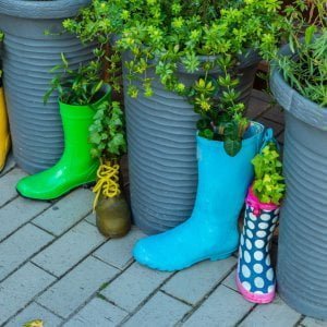 up-cycled wellies
